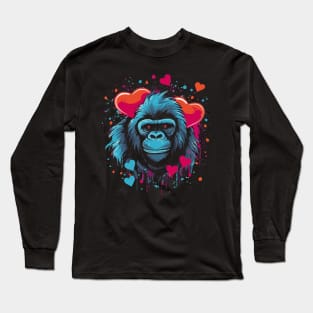 Gorilla Valentine Day Long Sleeve T-Shirt